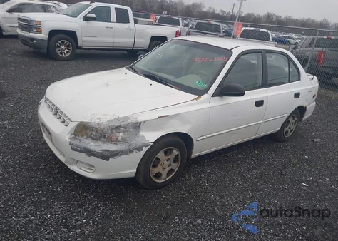 2000 Hyundai Accent Gl from USA, damaged, VIN KMHCG45G8YU031907